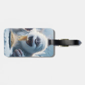 Fantasy Niedlich Spaghetti Yeti Snow Gepäckanhänger (Rückseite horizontal)