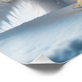 Fantasy Niedlich Spaghetti Yeti Snow Poster (Ecke)