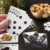 Fantasy Niedlich Sphynx Black Cat Spielkarten (In Situ)