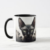 Fantasy Niedlich Sphynx Black Cat Tasse (Links)
