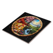 Fantasy Niedlich Spring Delicate Pizza Fliese (Seite)