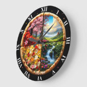 Fantasy Niedlich Spring Delicate Pizza Große Wanduhr (Winkel)