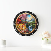 Fantasy Niedlich Spring Delicate Pizza Große Wanduhr (Zuhause)