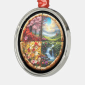 Fantasy Niedlich Spring Delicate Pizza Ornament Aus Metall (Links)