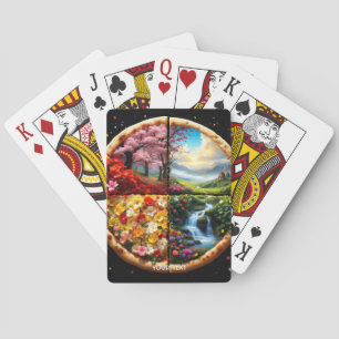 Fantasy Niedlich Spring Delicate Pizza Spielkarten