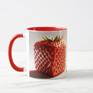 Fantasy Niedlich Square Red Strawberry Tasse