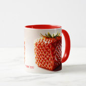 Fantasy Niedlich Square Red Strawberry Tasse (VorderseiteRechts)