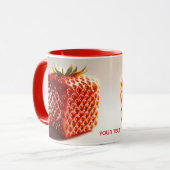 Fantasy Niedlich Square Red Strawberry Tasse (Vorderseite Links)