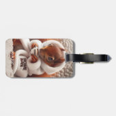 Fantasy Niedlich Squirrel Coffee Cup Gepäckanhänger (Rückseite horizontal)