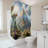 Fantasy Niedlich Stached Glass Blume Duschvorhang (Beispiel)