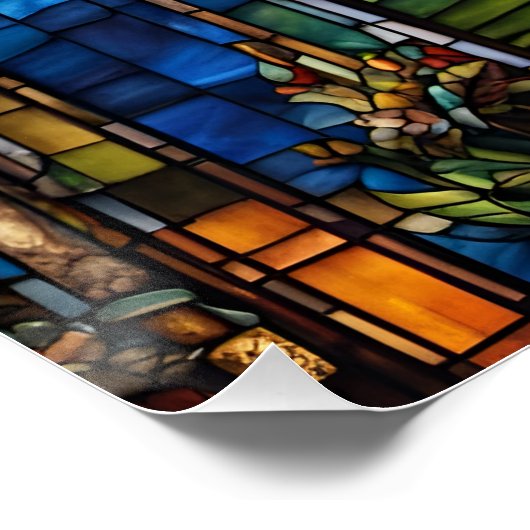 Fantasy Niedlich Stached Glass Golf Poster (Ecke)