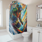 Fantasy Niedlich Stached Glass Snowboard Duschvorhang (Beispiel)