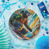 Fantasy Niedlich Stached Glass Snowboard Pappteller (Party)