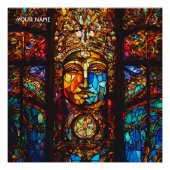 Fantasy Niedlich Stached Glass Window Poster (Vorderseite)