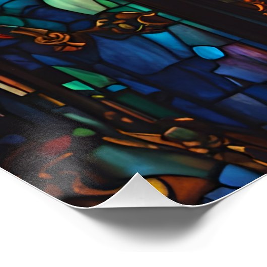 Fantasy Niedlich Stached Glass Window Poster (Ecke)