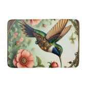 Fantasy Niedlich Steampunk Bird Blume Badematte (Vorderseite)