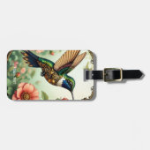 Fantasy Niedlich Steampunk Bird Blume Gepäckanhänger (Vorderseite horizontal)