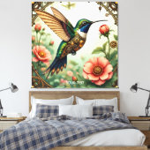 Fantasy Niedlich Steampunk Bird Blume Leinwanddruck (Insitu (Schlafzimmer))