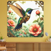 Fantasy Niedlich Steampunk Bird Blume Leinwanddruck (Insitu (Wohnzimmer))