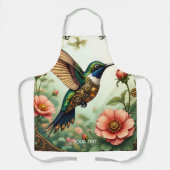 Fantasy Niedlich Steampunk Bird Blume Schürze (Vorderseite)