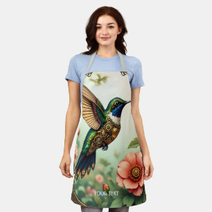 Fantasy Niedlich Steampunk Bird Blume Schürze