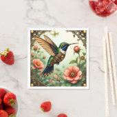 Fantasy Niedlich Steampunk Bird Blume Serviette (Beispiel)
