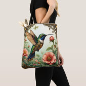 Fantasy Niedlich Steampunk Bird Blume Tasche (Von Nahem)