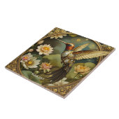 Fantasy Niedlich Steampunk Bird Clock Fliese (Seite)