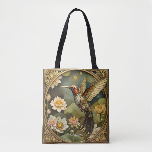 Fantasy Niedlich Steampunk Bird Clock Tasche (Vorderseite)