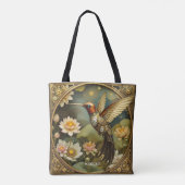 Fantasy Niedlich Steampunk Bird Clock Tasche (Rückseite)