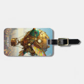 Fantasy Niedlich Steampunk Bird Sky Gepäckanhänger (Vorderseite horizontal)