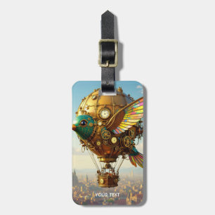 Fantasy Niedlich Steampunk Bird Sky Gepäckanhänger
