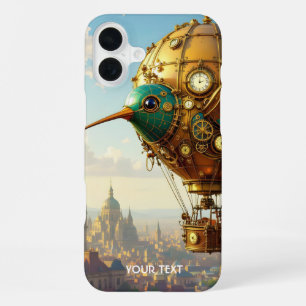 Fantasy Niedlich Steampunk Bird Sky iPhone 16 Plus Hülle