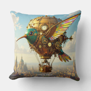 Fantasy Niedlich Steampunk Bird Sky Kissen
