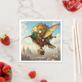 Fantasy Niedlich Steampunk Bird Sky Serviette (Beispiel)