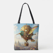 Fantasy Niedlich Steampunk Bird Sky Tasche (Rückseite)