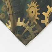 Fantasy Niedlich Steampunk Clock Kraken Fleecedecke (Ecke)