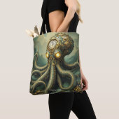 Fantasy Niedlich Steampunk Clock Kraken Tasche (Von Nahem)
