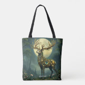 Fantasy Niedlich Steampunk Deer Forest Tasche (Rückseite)