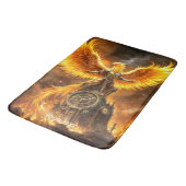 Fantasy Niedlich Steampunk Flames Phoenix Badematte (Schrägansicht)