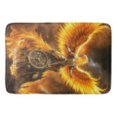 Fantasy Niedlich Steampunk Flames Phoenix Badematte (Vorderseite)
