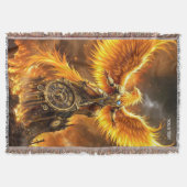Fantasy Niedlich Steampunk Flames Phoenix Decke (Vorderseite)