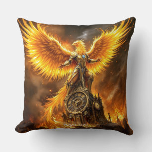 Fantasy Niedlich Steampunk Flames Phoenix Kissen