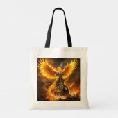 Fantasy Niedlich Steampunk Flames Phoenix Tragetasche (Rückseite)