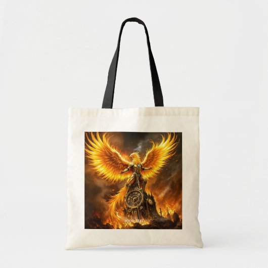 Fantasy Niedlich Steampunk Flames Phoenix Tragetasche (Vorne)