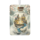 Fantasy Niedlich Steampunk Flasche City Autolufterfrischer (Rückseite)