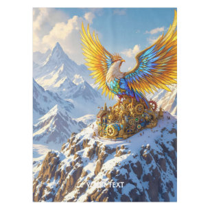 Fantasy Niedlich Steampunk Mountains Phoenix Tischdecke