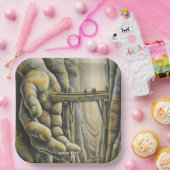 Fantasy Niedlich Stone Hand Bridge Pappteller (Party)