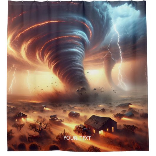 Fantasy Niedlich Storm Wüstenfarm Duschvorhang (Vorderseite)