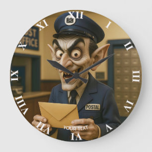 Fantasy Niedlich Strange Postarbeiter Große Wanduhr